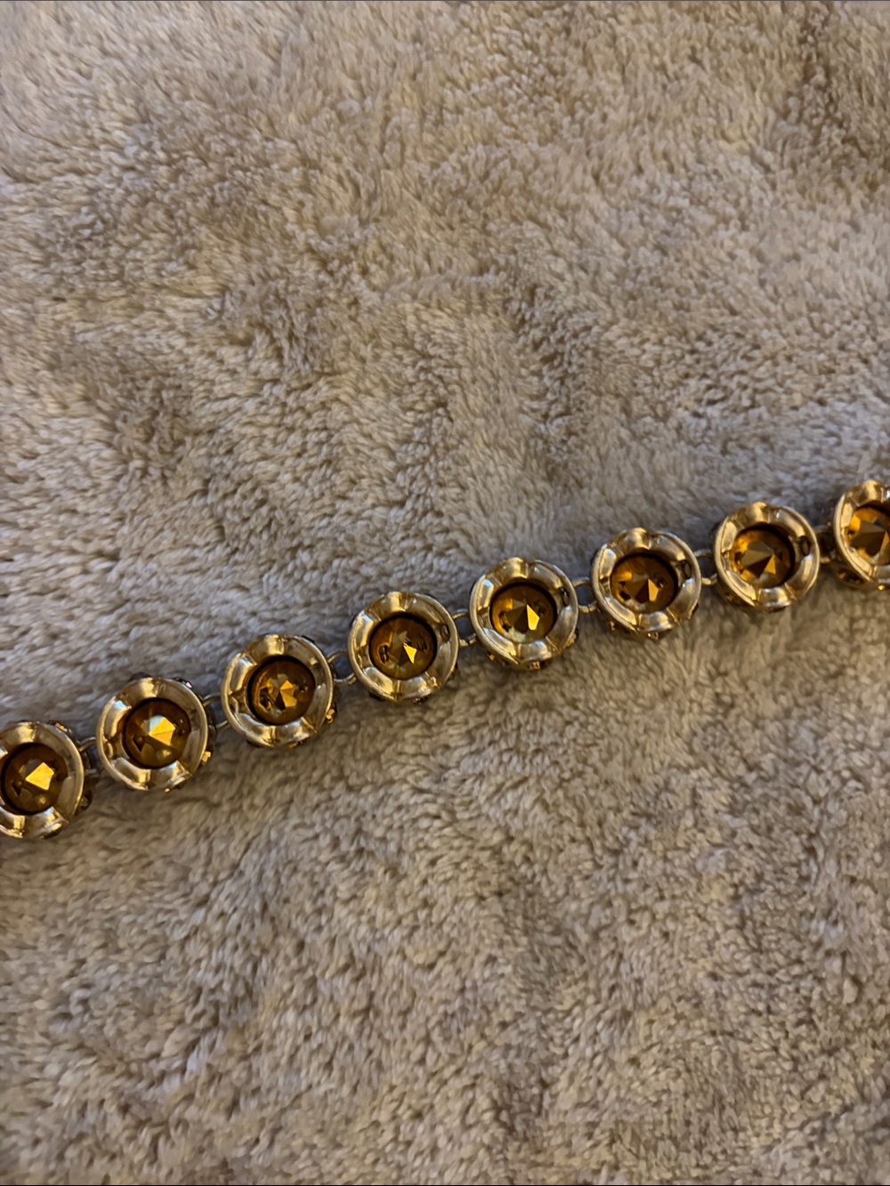 J. Crew Gold-Tone Necklace with Dark Gray Crystal Stones - Picture 2 of 5